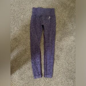 Purple gym shark leggings